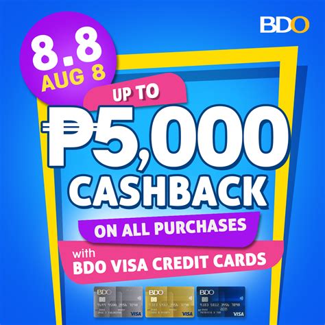 bdo deals cashback|Spend ANYWHERE, get up to P5,000 CASHBACK .